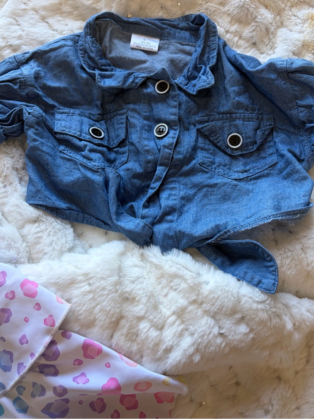 ๐ Boutique Toddler Small Rainbow Leopard Dress Set - Picture 4 of 6